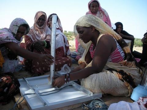 Barefoot solar engineers in africa photo